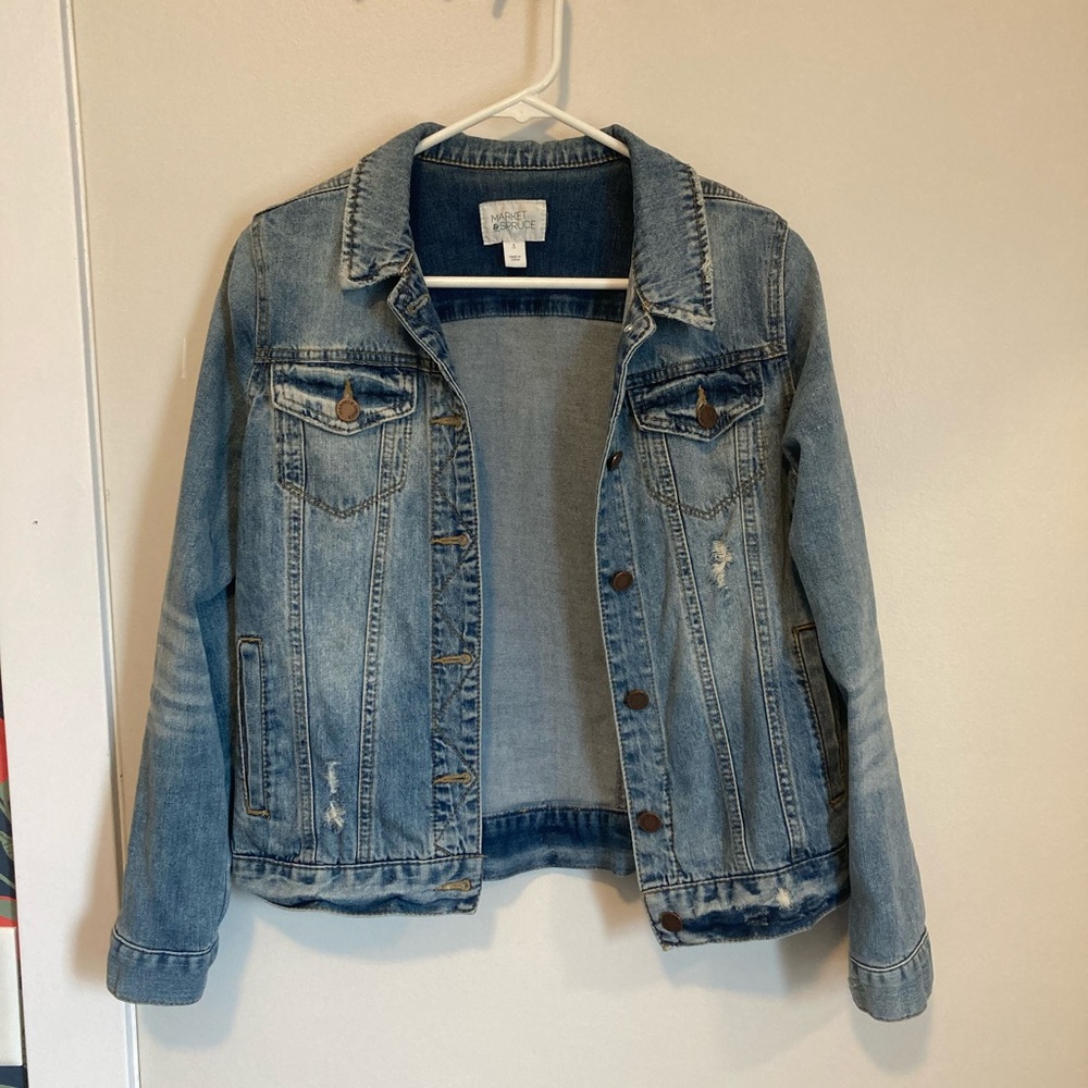 Market & Spruce Denim Jean Jacket Size Small